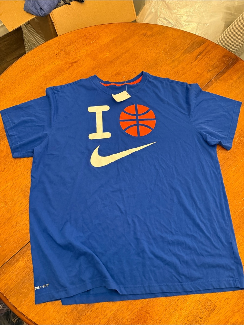 Nike Royal Blue Basketball Graphic men Short-Sleeve Tee xxl I love basketball